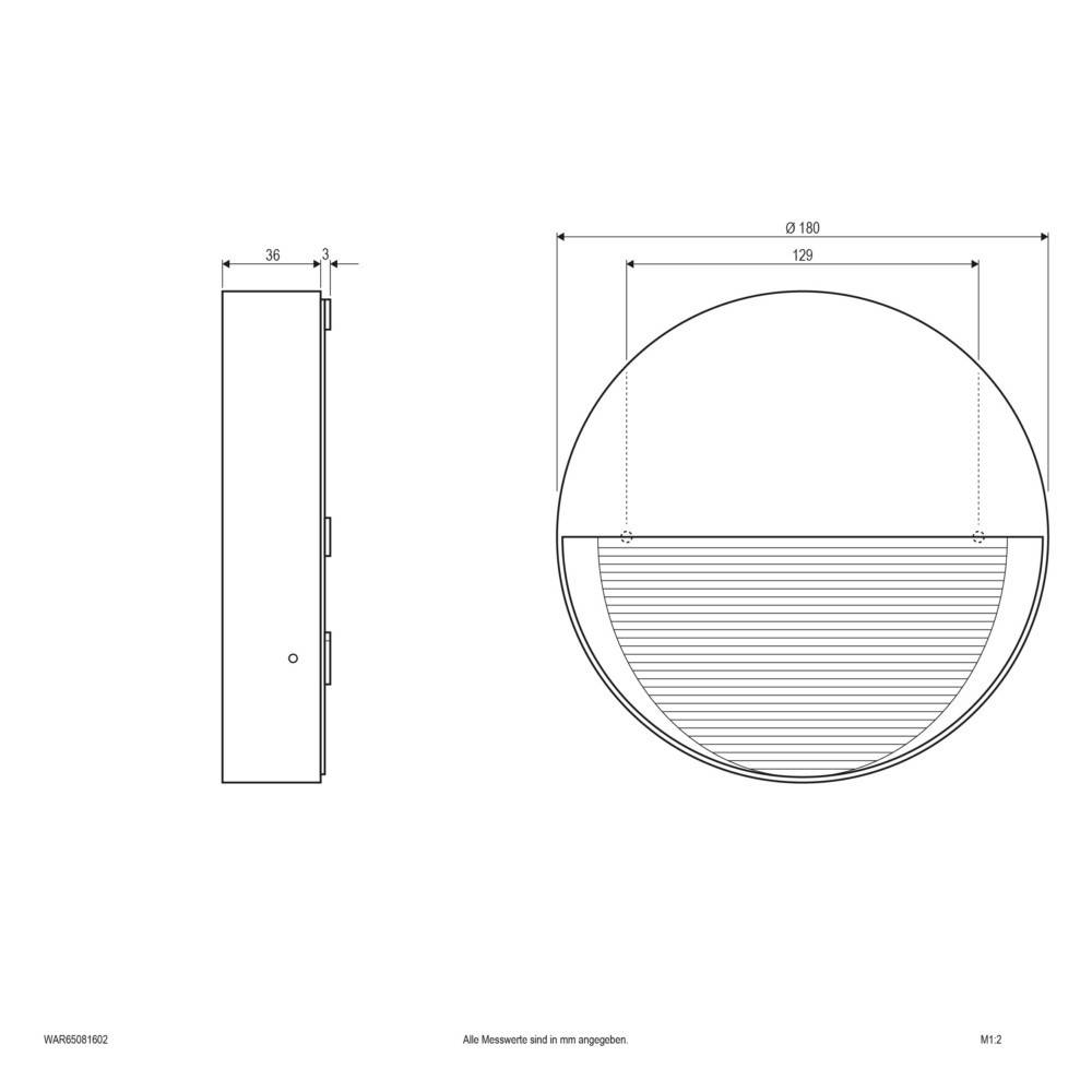 EVN EVN Lichttechnik WAR65081602 LED-Wandleuchte 8 W Anthrazit