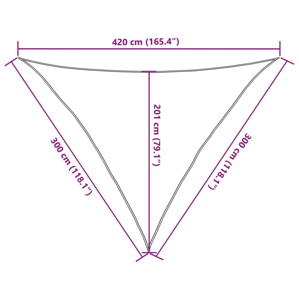 vidaXL Sonnensegel 160 g/m² Anthrazit 3x3x4,2 m HDPE