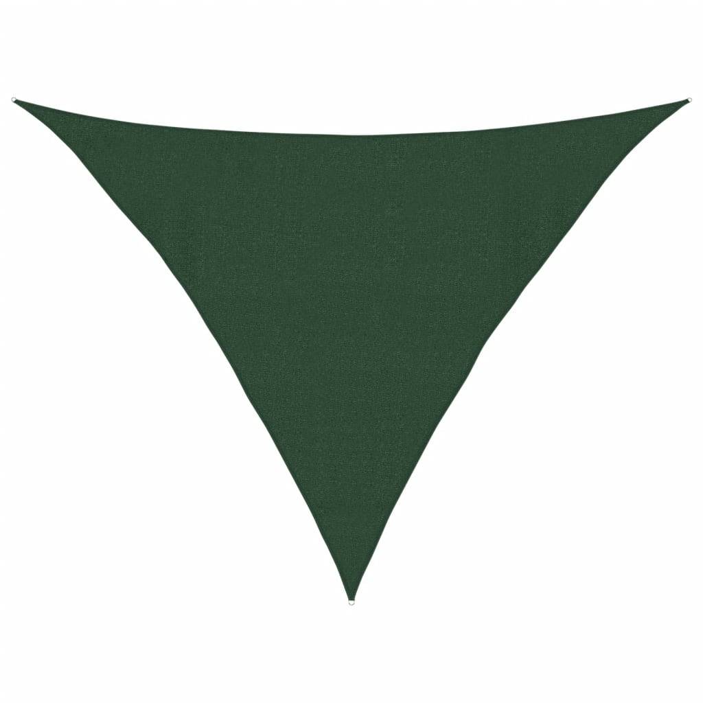 vidaXL Sonnensegel 160 g/m² Dunkelgrün 4x4x5,8 m HDPE