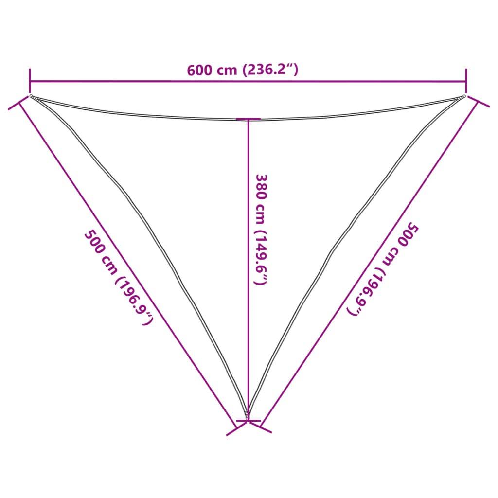 vidaXL Sonnensegel 160 g/m² Hellgrün 5x5x6 m HDPE