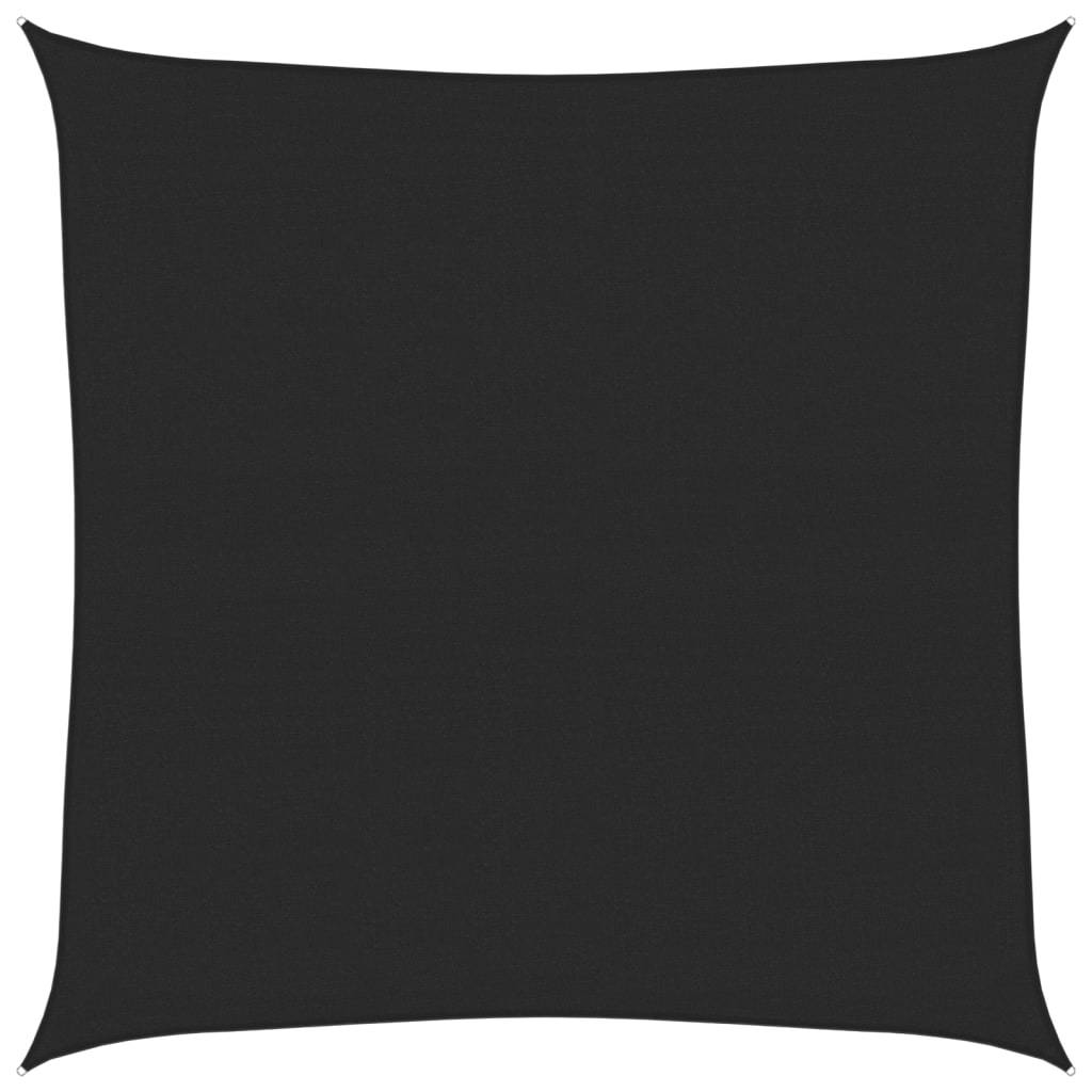 vidaXL Sonnensegel 160 g/m² Schwarz 5x5 m HDPE