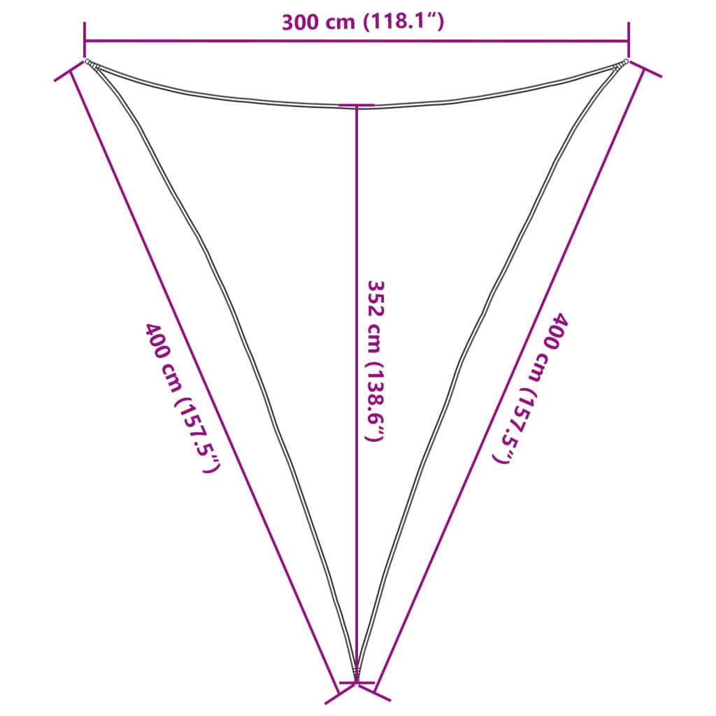 vidaXL Sonnensegel 160 g/m² Braun 3x4x4 m HDPE
