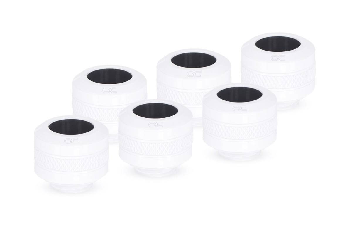 ANS Alphacool Eiszapfen PRO 13mm HardTube Fitting G1/4 - White Sixpack