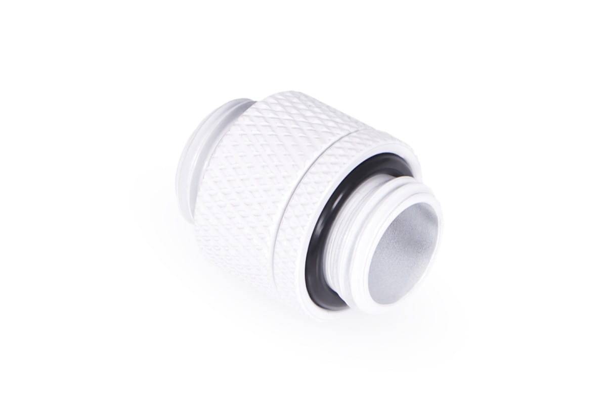 Alphacool Eiszapfen Doppelnippel drehbar G1/4 AG auf G1/4 AG - White, Schlauchanschluss, Messing, Weiß, 1/4 Zoll, CE, FC