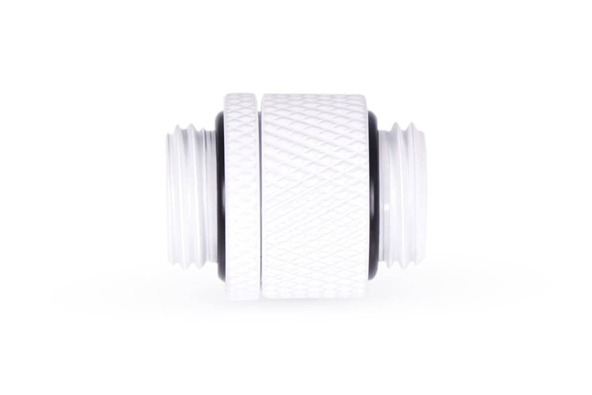 Alphacool Eiszapfen Doppelnippel drehbar G1/4 AG auf G1/4 AG - White, Schlauchanschluss, Messing, Weiß, 1/4 Zoll, CE, FC