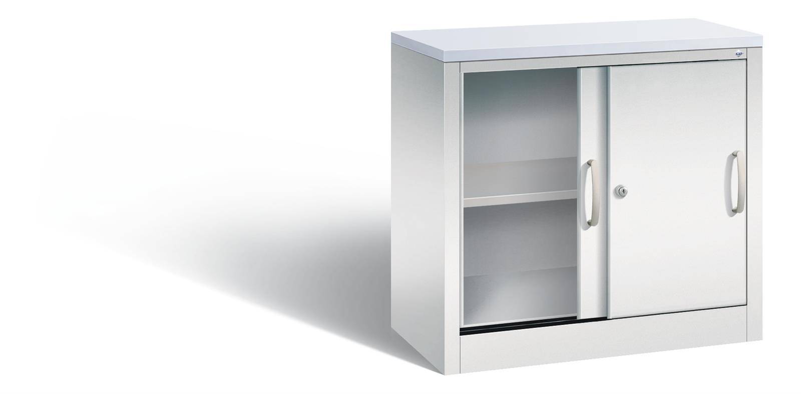 C+P Sideboard mit Schiebetüren Acurado, H720xB800xT400mm, 7035/7035