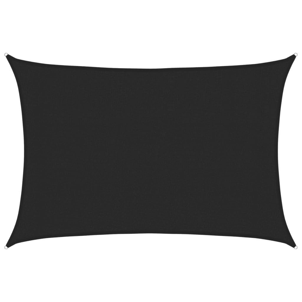 vidaXL Sonnensegel 160 g/m² Schwarz 3x4 m HDPE