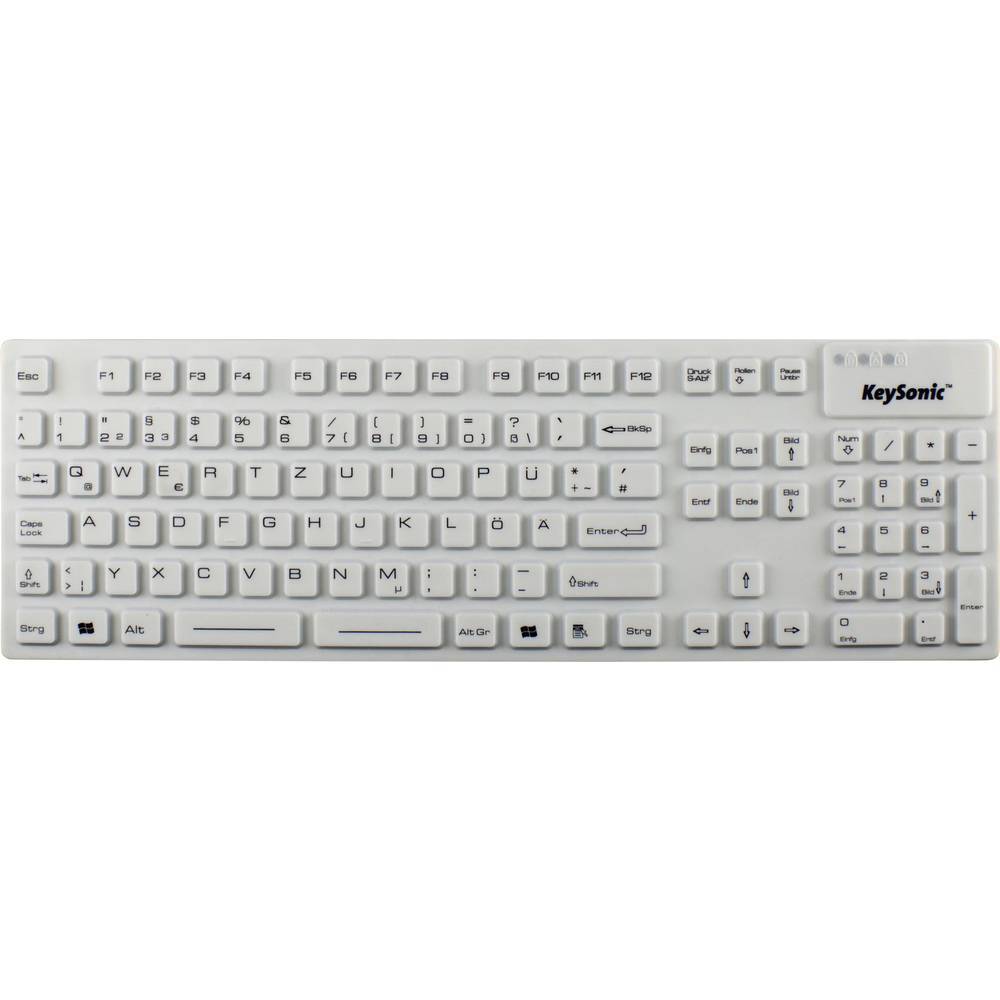 ICY BOX KeySonic KSK-8030 IN - Tastatur - USB - Deutsch - weiß