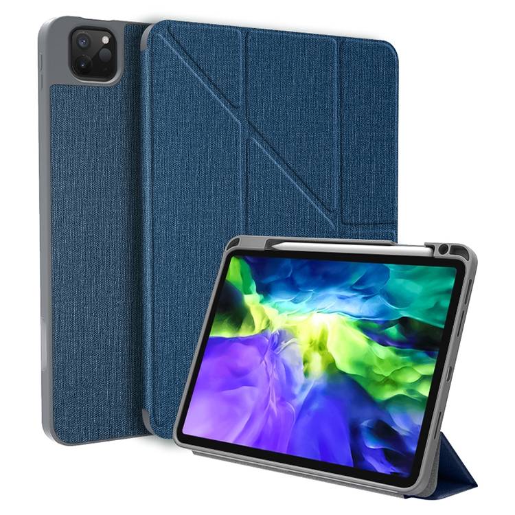Für Apple iPad Air 11 2024 / Pro 11.0 2021/ 2022 Original Mutural 3 folt Wake UP Smart Cover Tablet Tasche Blau Etuis