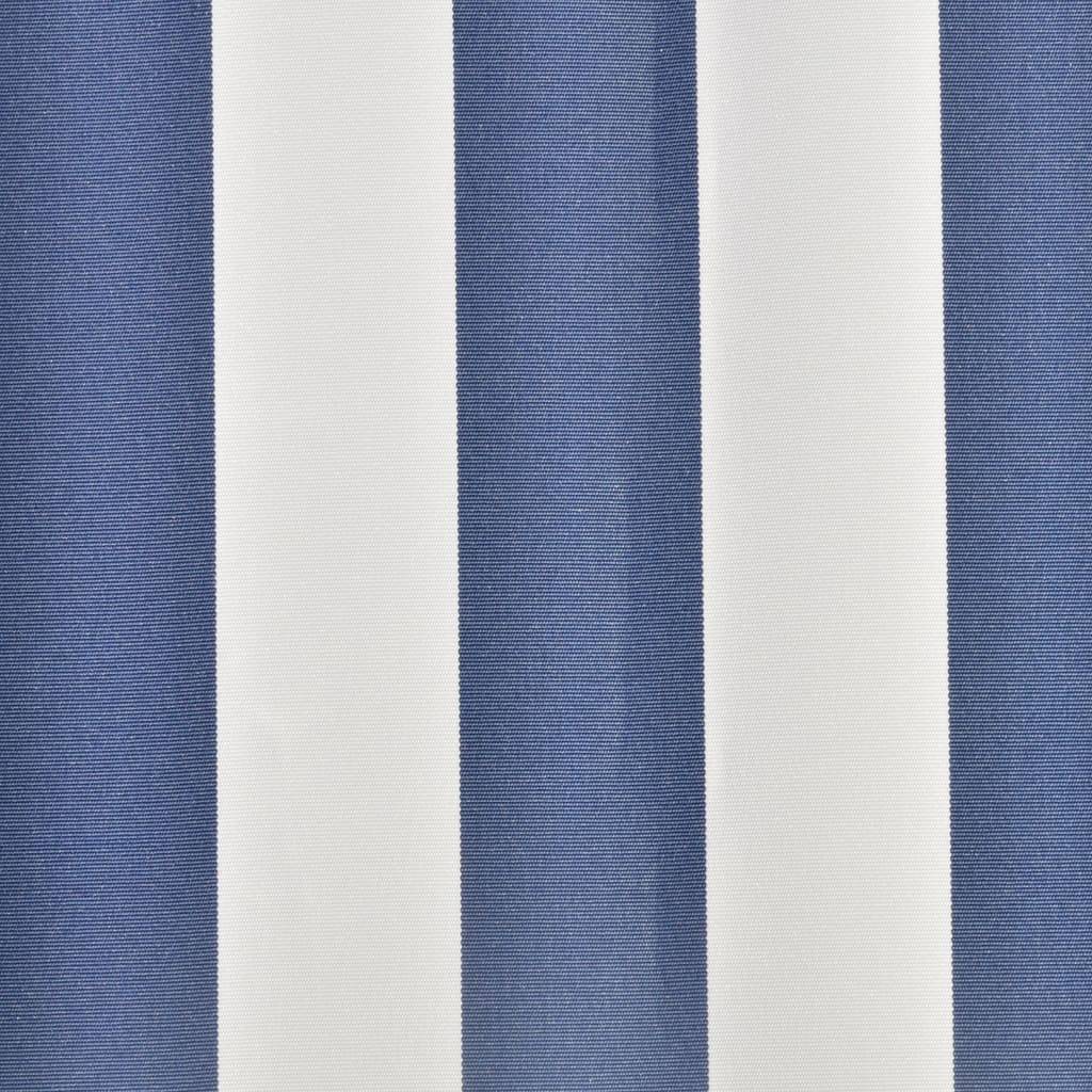 vidaXL Markisenbespannung Canvas Blau & Weiß 6x3 m (ohne Rahmen)