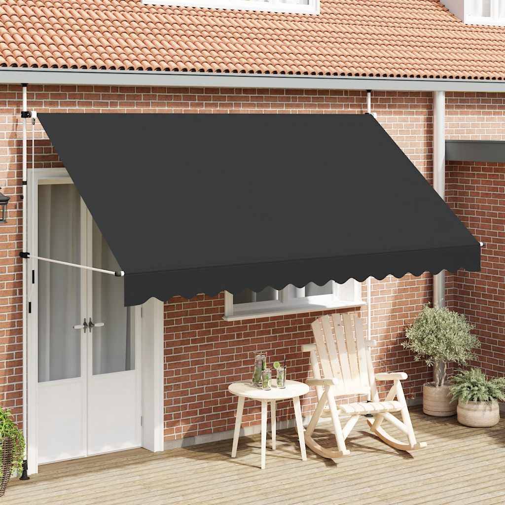 vidaXL Einziehbare Markise Handbetrieben 350 cm Anthrazit