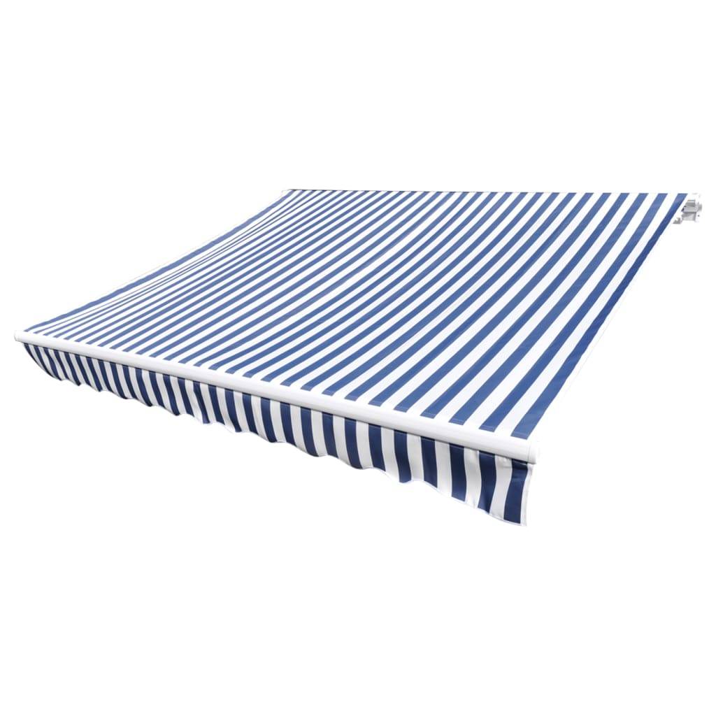 vidaXL Markisenbespannung Canvas Blau & Weiß 350x250 cm