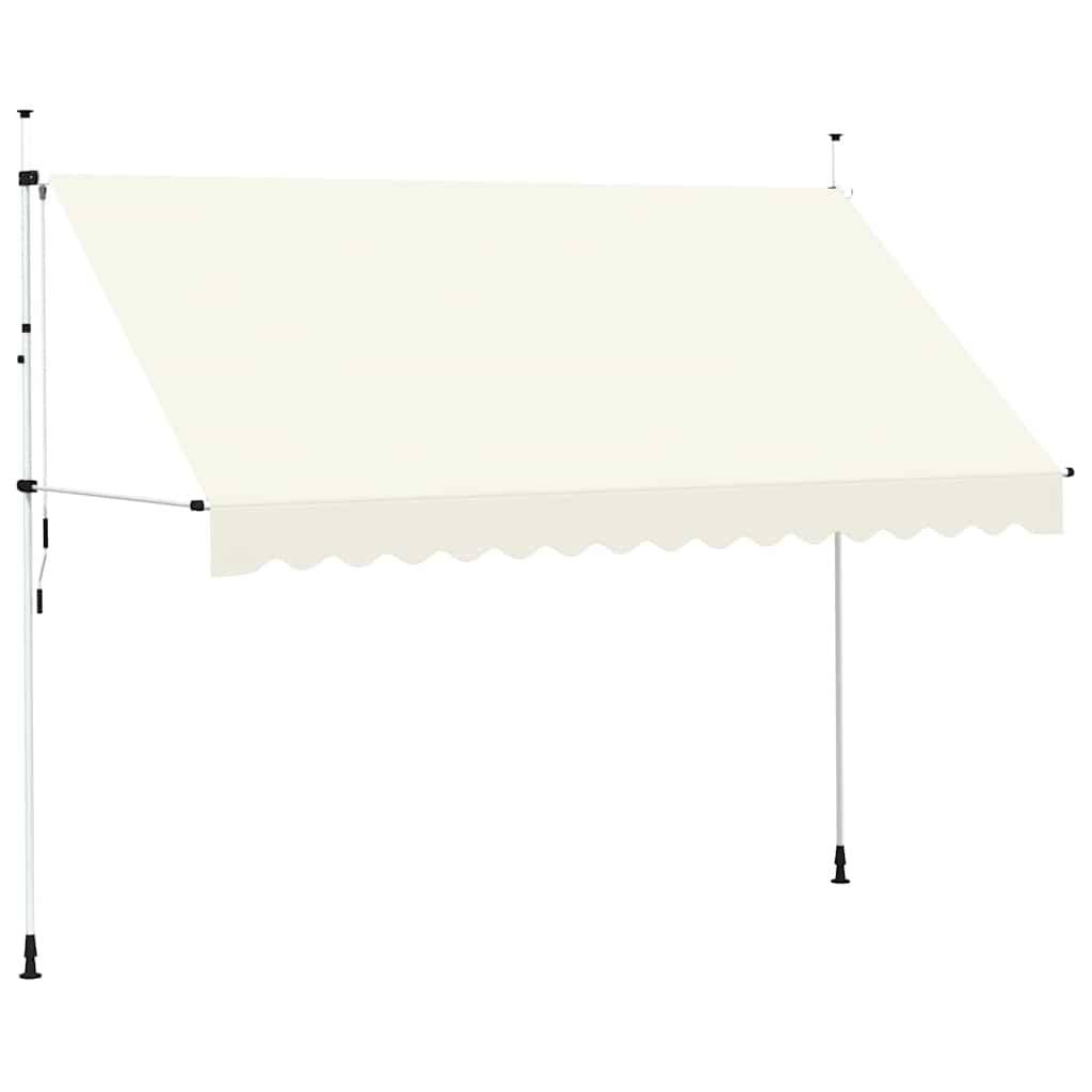vidaXL Einziehbare Markise Handbetrieben 350 cm Cremeweiß
