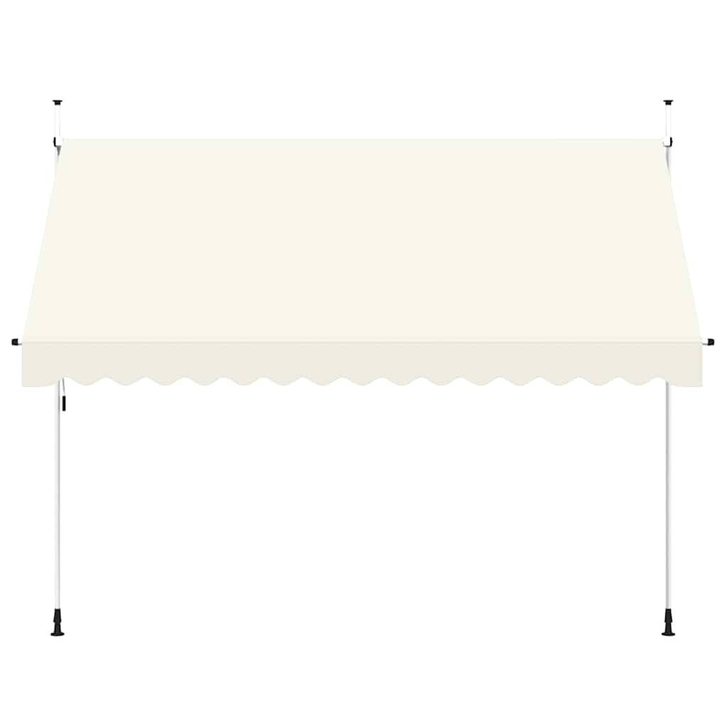 vidaXL Einziehbare Markise Handbetrieben 350 cm Cremeweiß