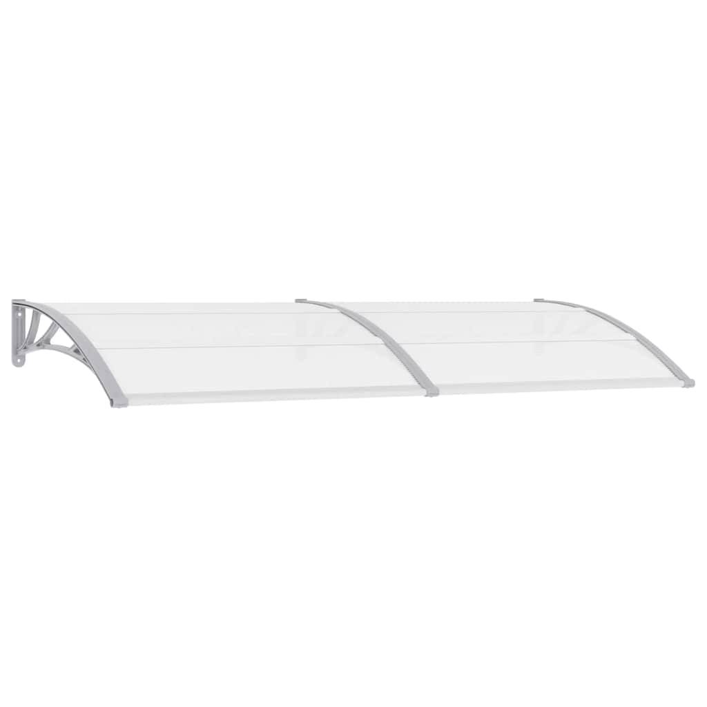 vidaXL Türvordach Grau und Transparent 240x75 cm PC