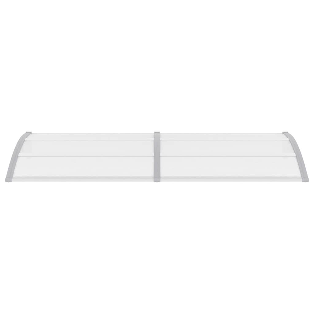 vidaXL Türvordach Grau und Transparent 240x75 cm PC