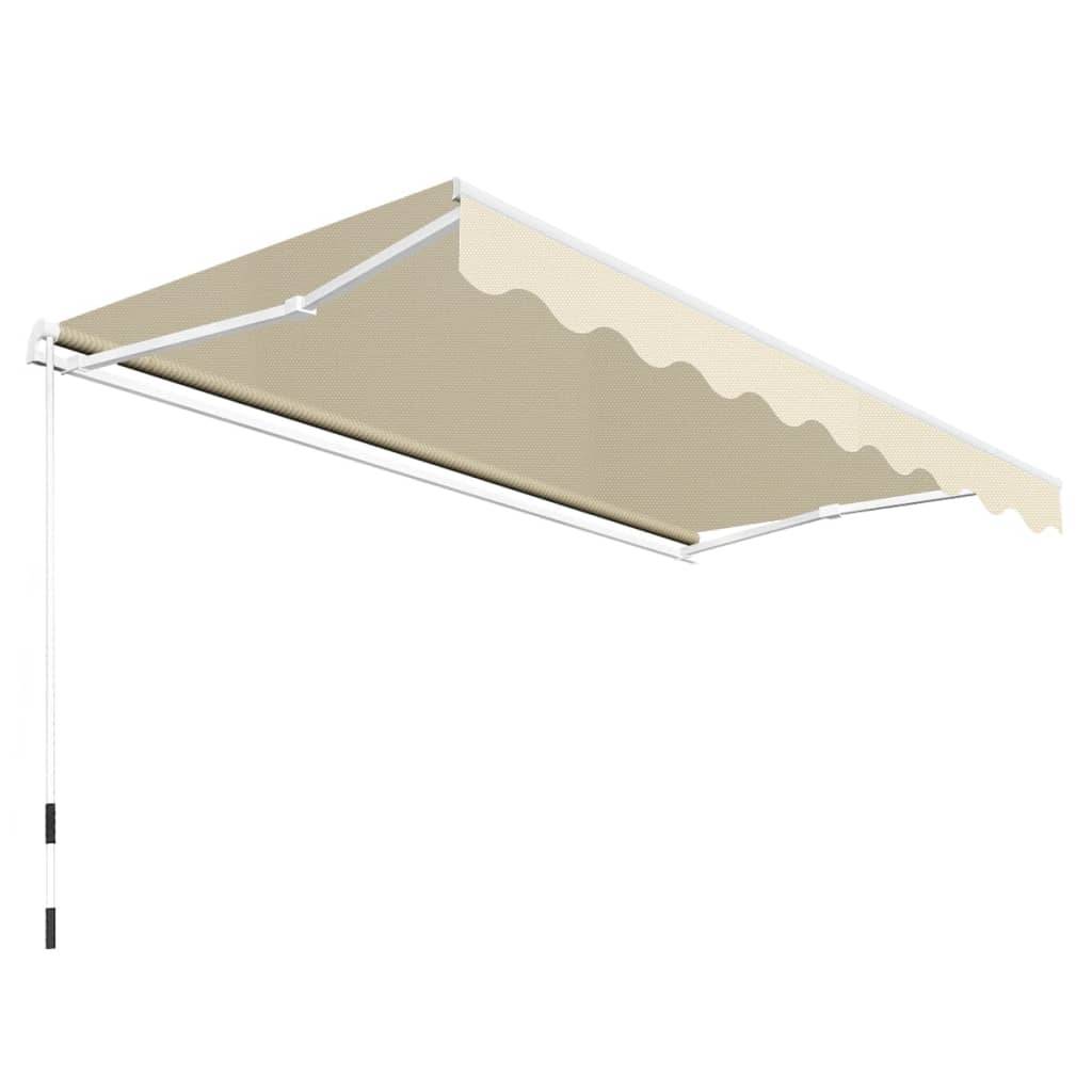 vidaXL Gelenkarmmarkise Handbetrieben 300 cm Cremeweiß