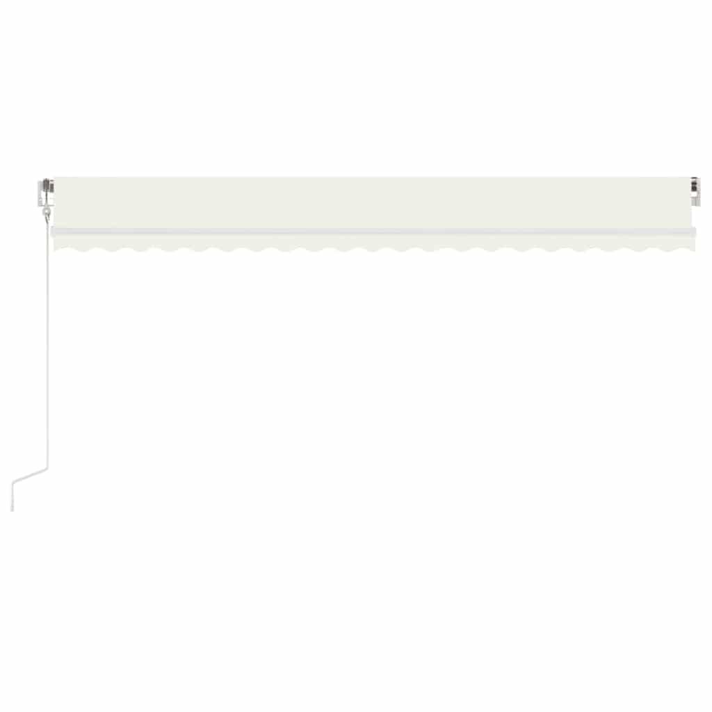 vidaXL Automatische Markise mit LED Windsensor 500x300 cm Creme