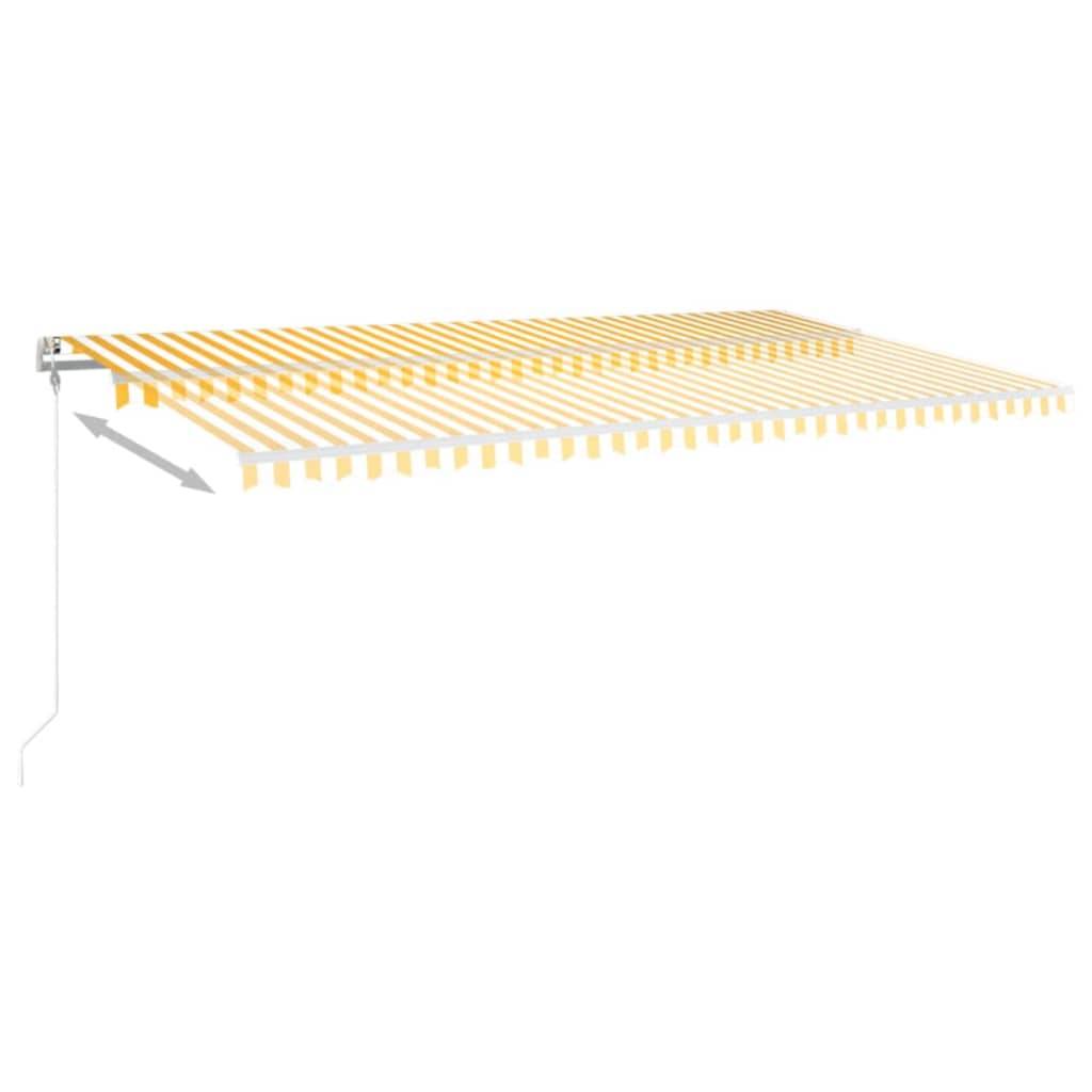 vidaXL Automatische Markise mit LED & Windsensor 600x300 cm Gelb/Weiß