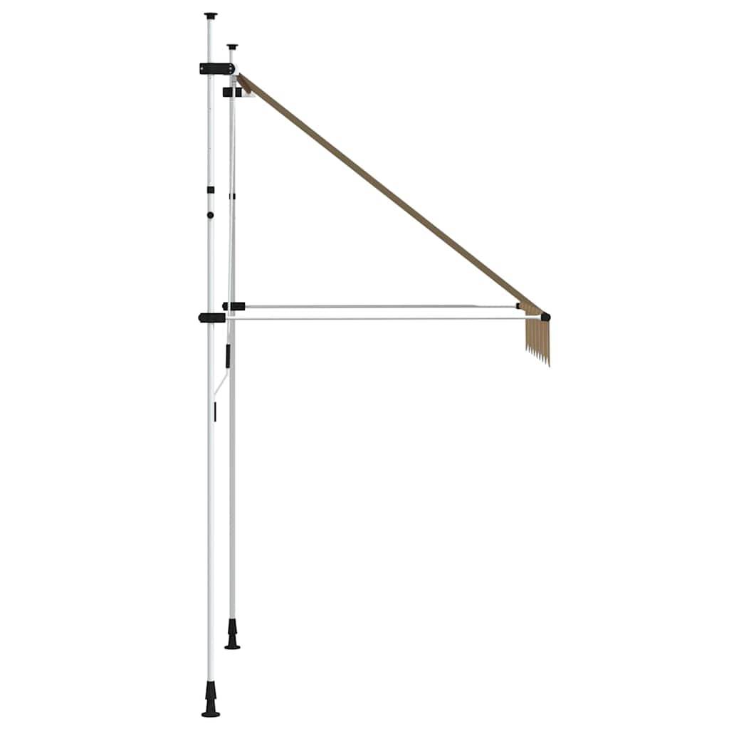 vidaXL Einziehbare Markise Handbetrieben 150 cm Gelb/Blau Gestreift