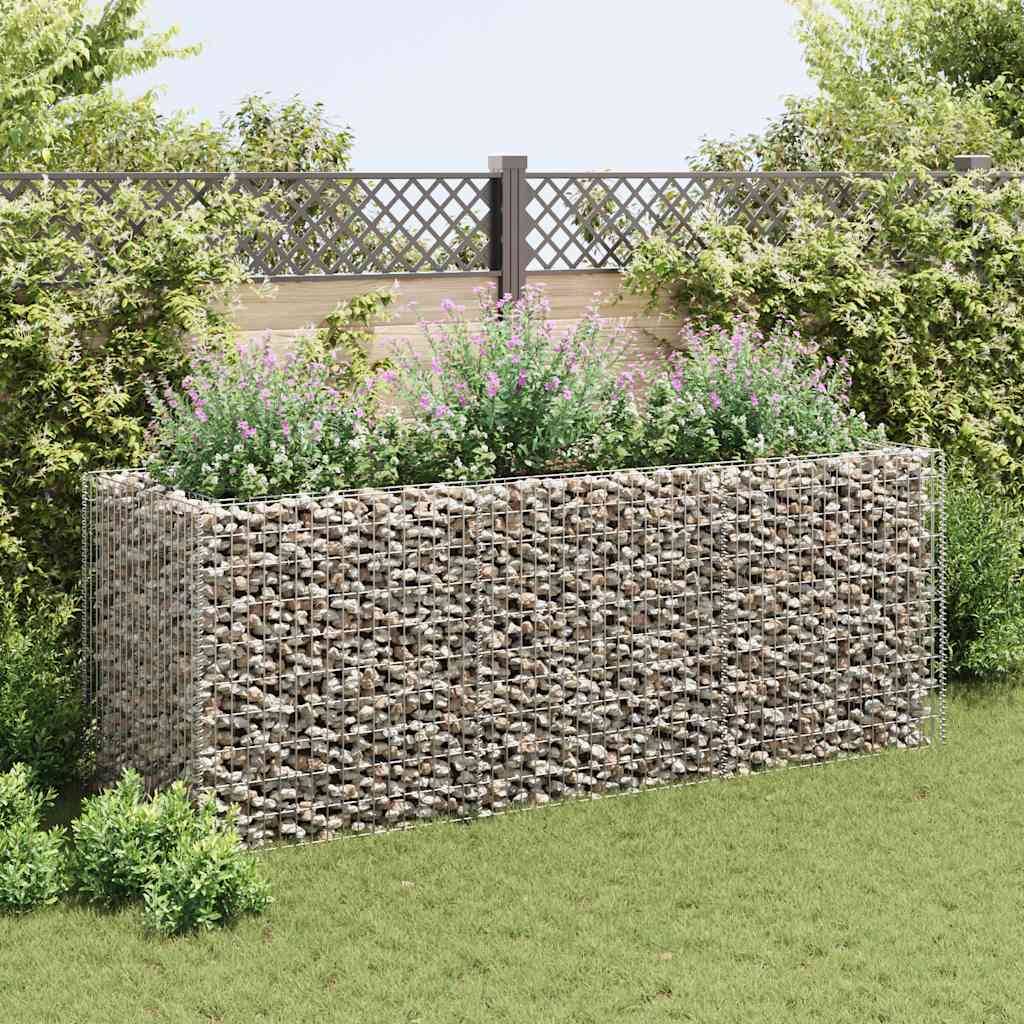 vidaXL Gabionen-Hochbeet Stahl 270×90×100 cm