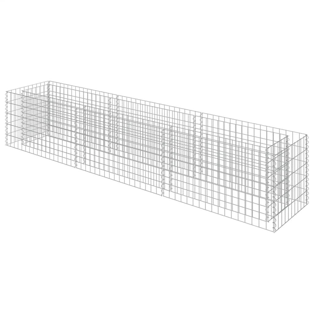 vidaXL Gabionen-Hochbeet Verzinkter Stahl 270×50×50 cm