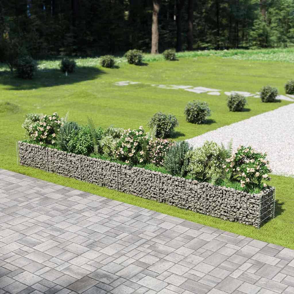 vidaXL Gabionen-Hochbeet Verzinkter Stahl 540×50×50 cm