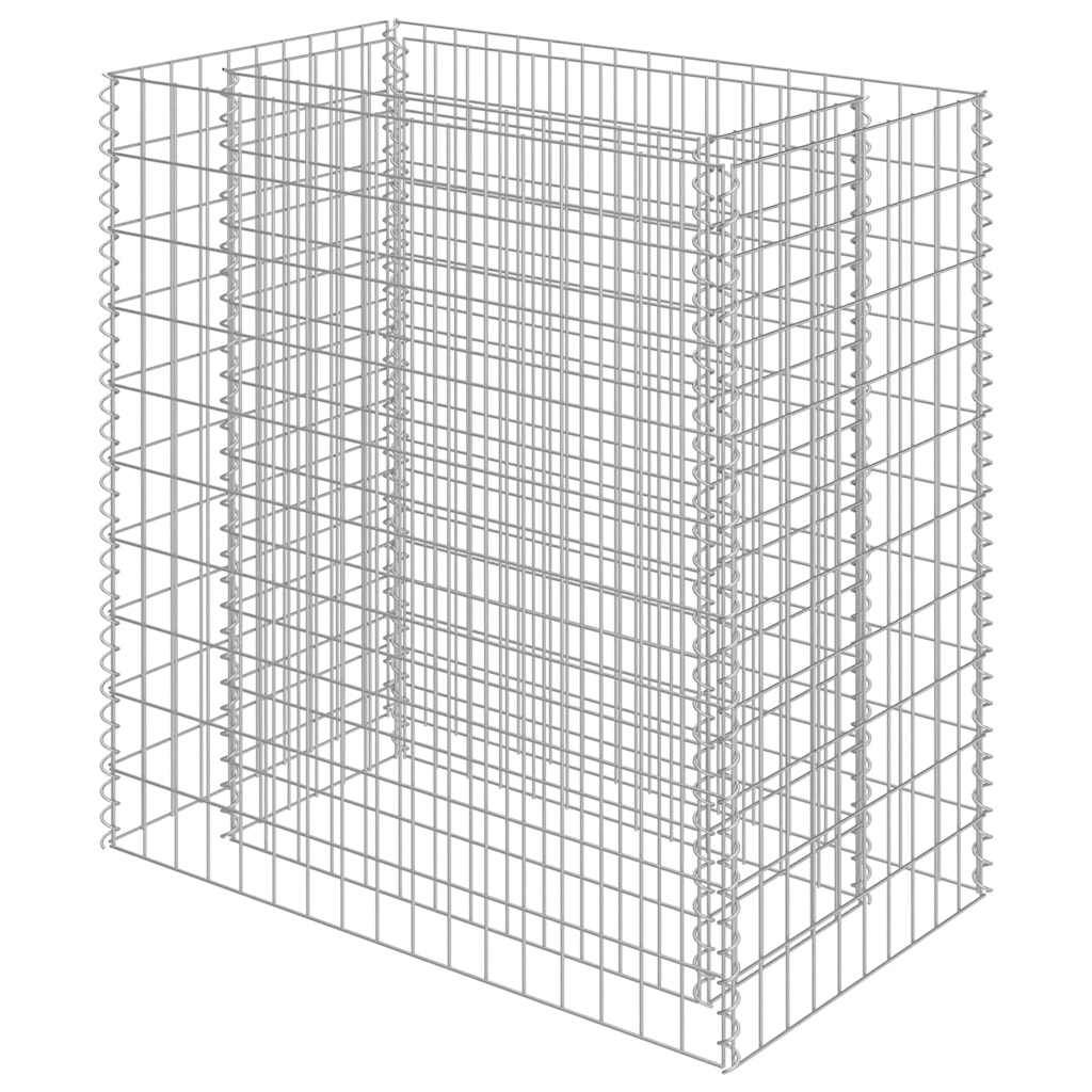 vidaXL Gabionen-Hochbeet Verzinkter Stahl 90×50×100 cm