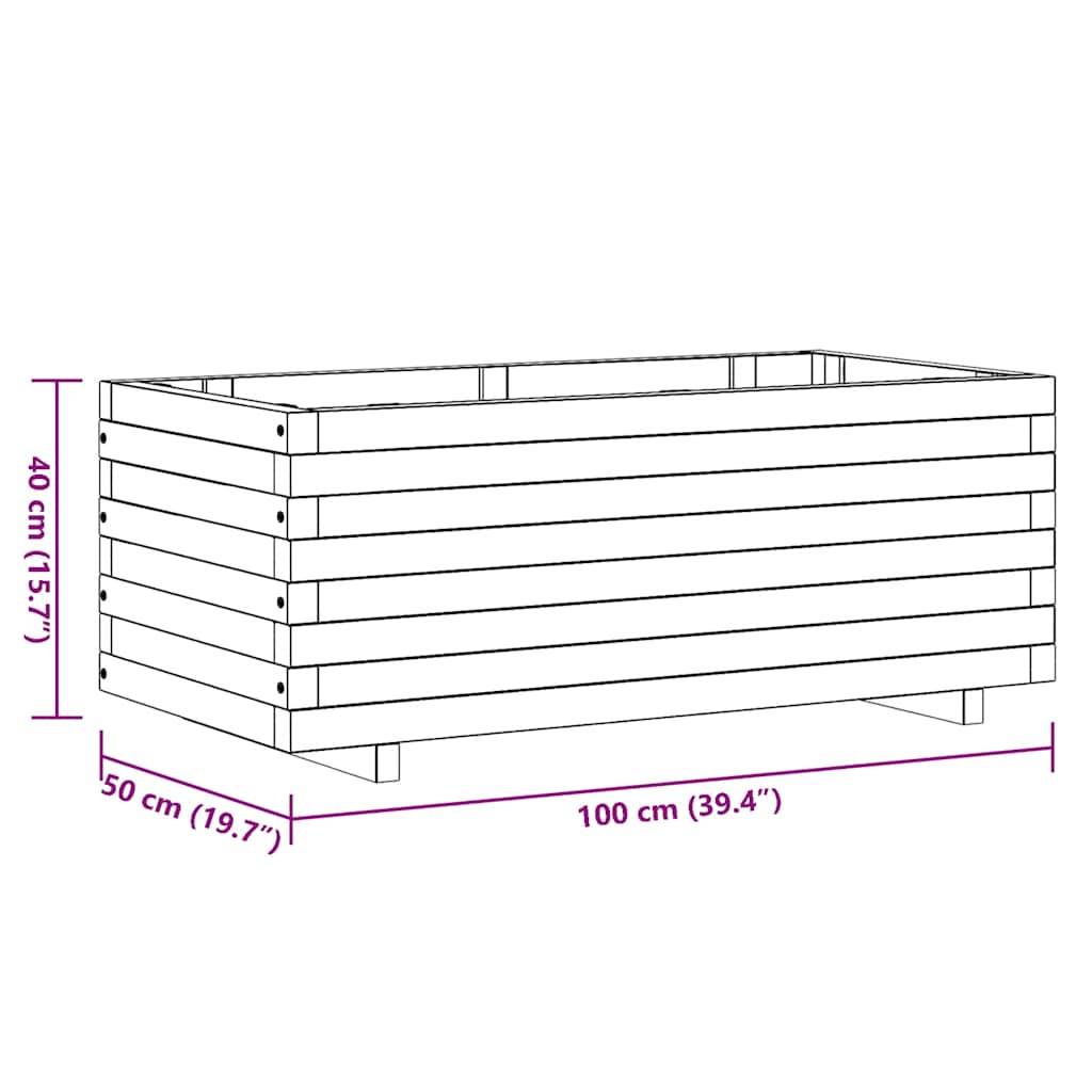 vidaXL Hochbeet 100x50x40 cm Holz Rechteckig