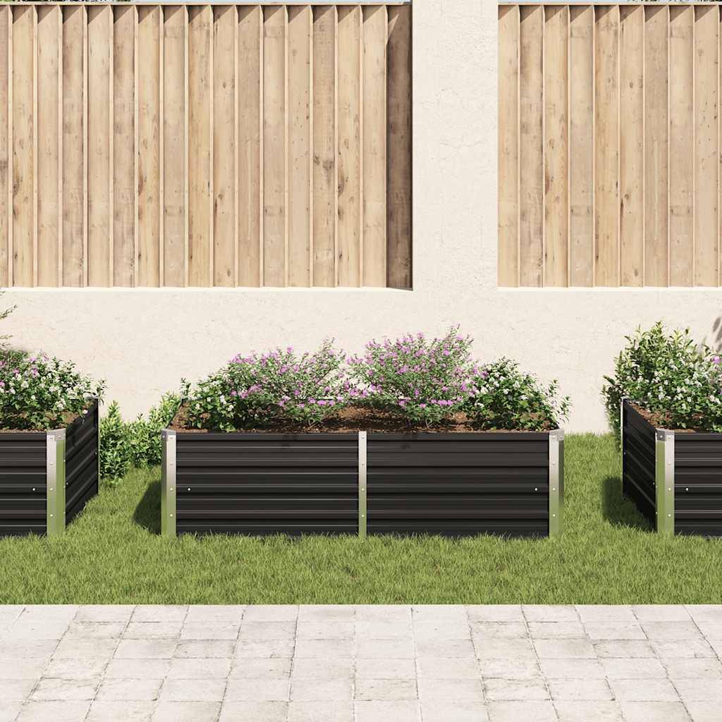 vidaXL Hochbeet 160 x 80 x 45 cm Verzinkter Stahl Anthrazit