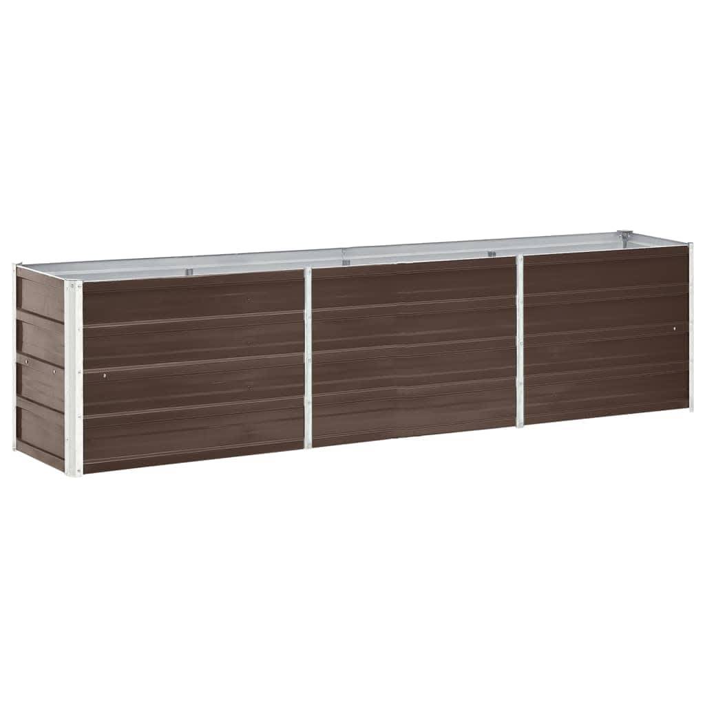 vidaXL Garten-Hochbeet Verzinkter Stahl 240×40×45 cm Braun