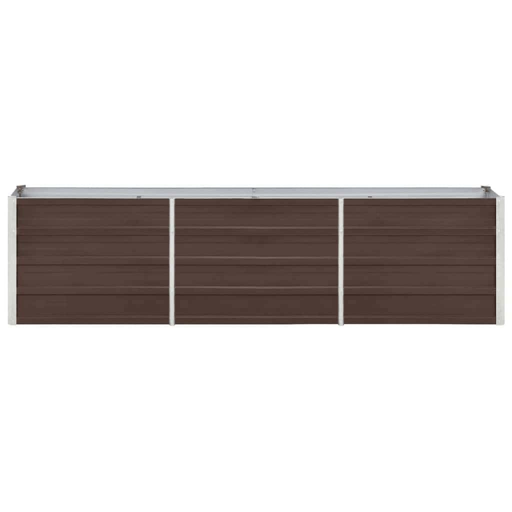 vidaXL Garten-Hochbeet Verzinkter Stahl 240×40×45 cm Braun