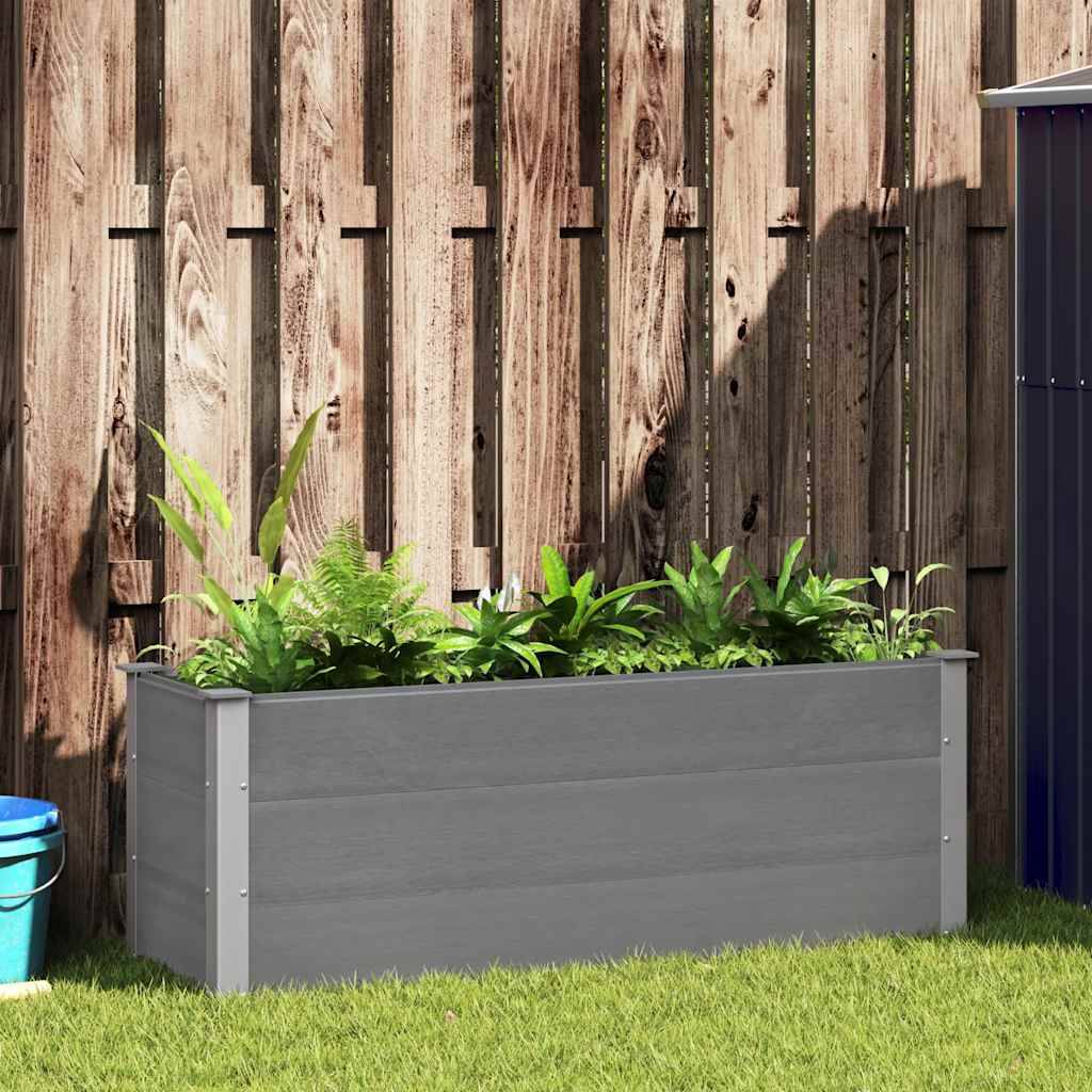 vidaXL Garten-Hochbeet WPC 150 x 50 x 54 cm Grau