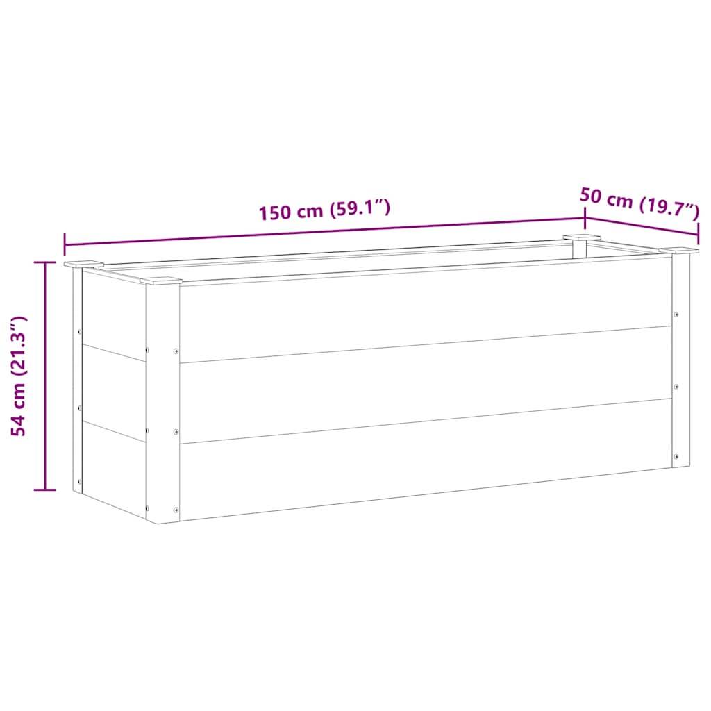 vidaXL Garten-Hochbeet WPC 150 x 50 x 54 cm Grau