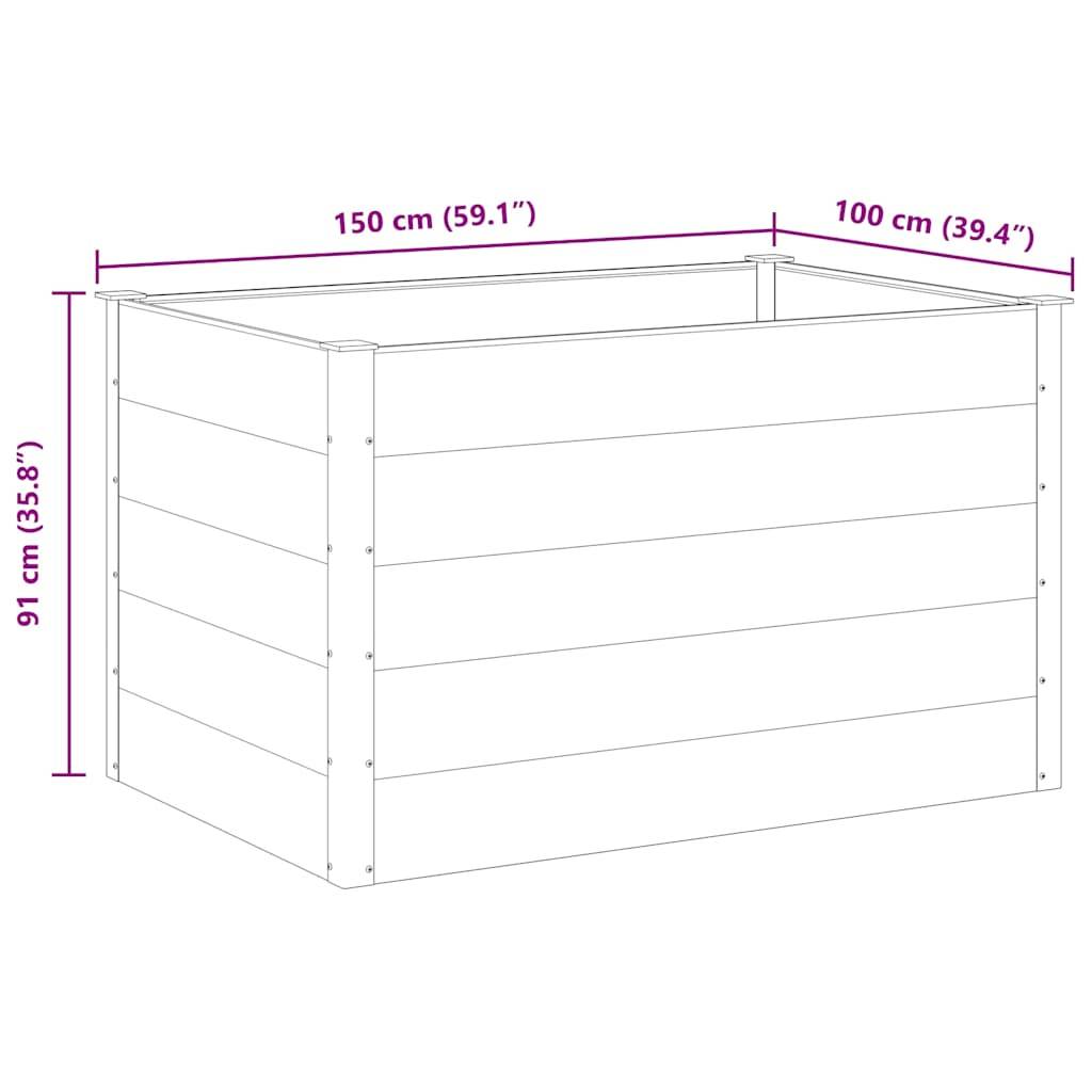 vidaXL Garten-Hochbeet WPC 150x100x91 cm Grau