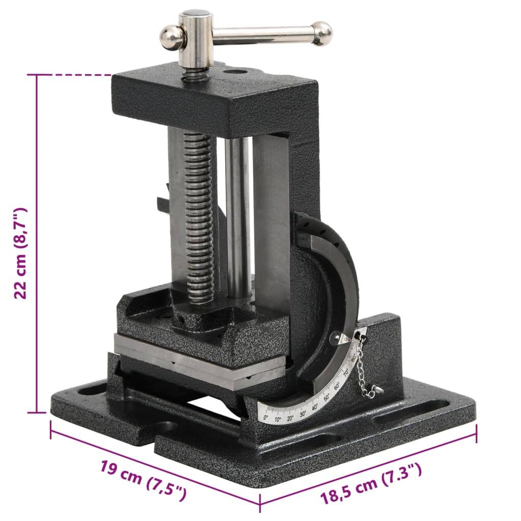 vidaXL Maschinenschraubstock Kippbar Handbetrieben 110 mm