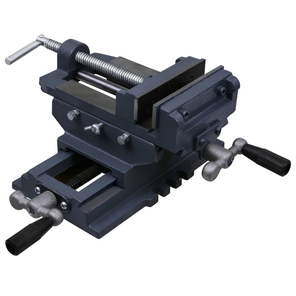 vidaXL Schraubstock Kreuztisch Handbetrieben 127 mm