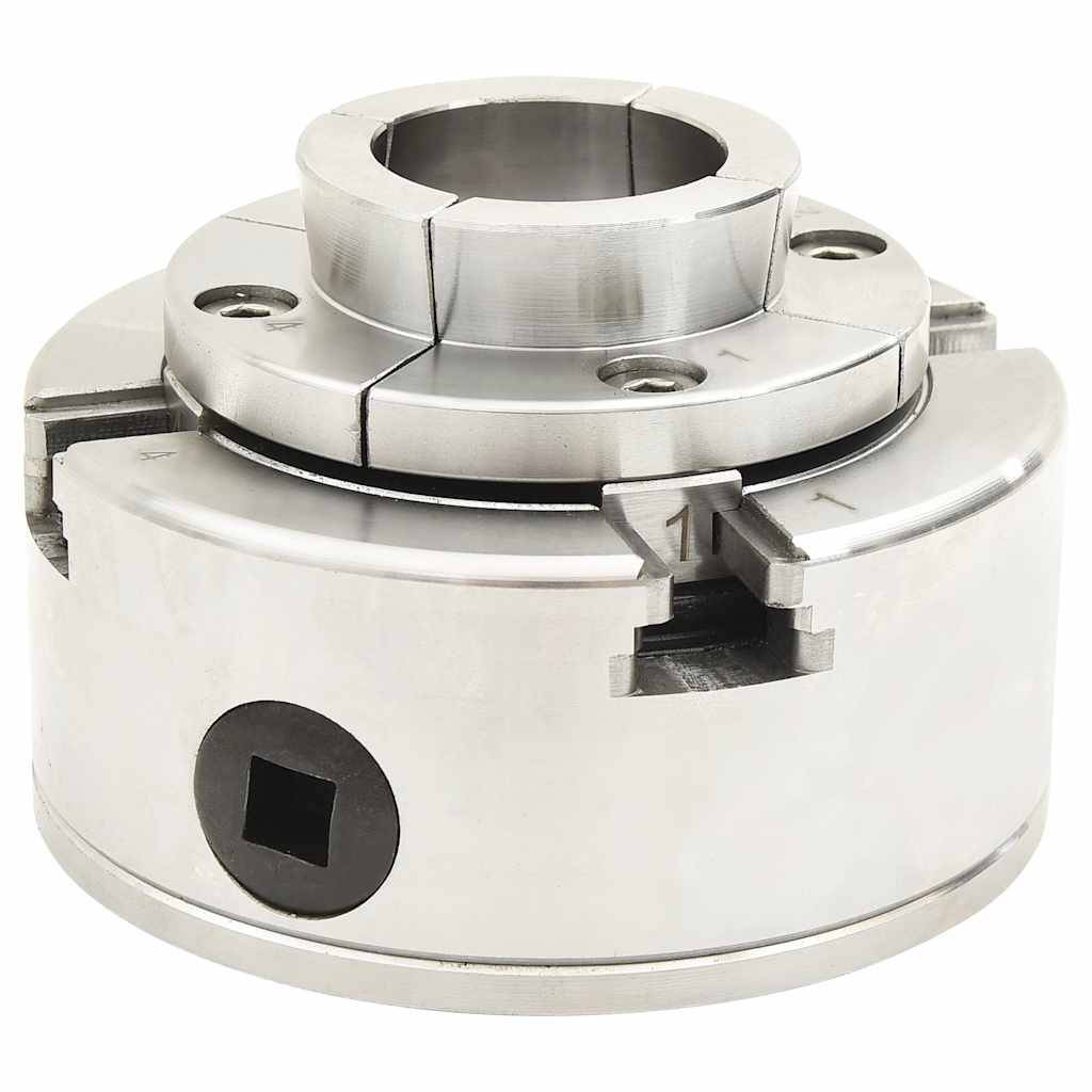 vidaXL 4-Backen-Drechselfutter mit M33 Aufnahme Stahl Silbern 96 mm