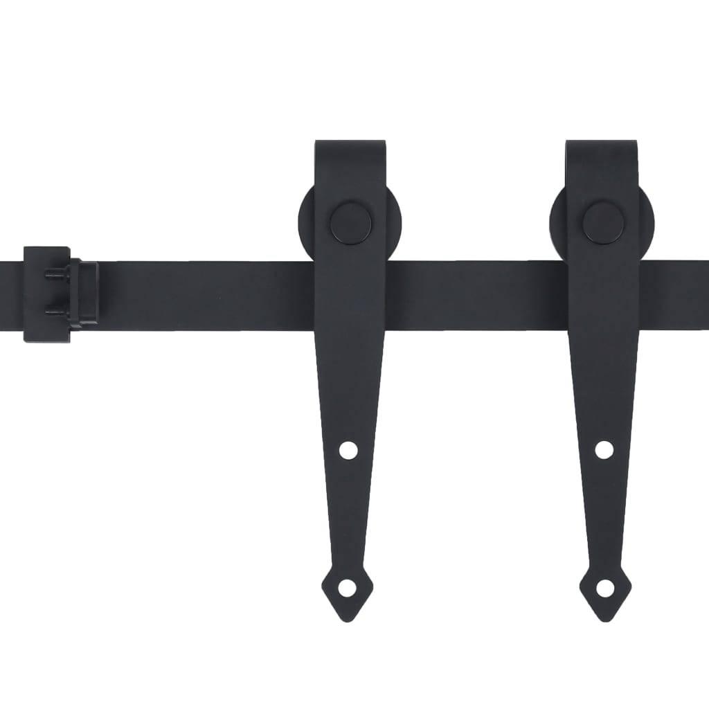 vidaXL Mini Schiebetürbeschlag Set für Schranktüren Carbonstahl 152 cm