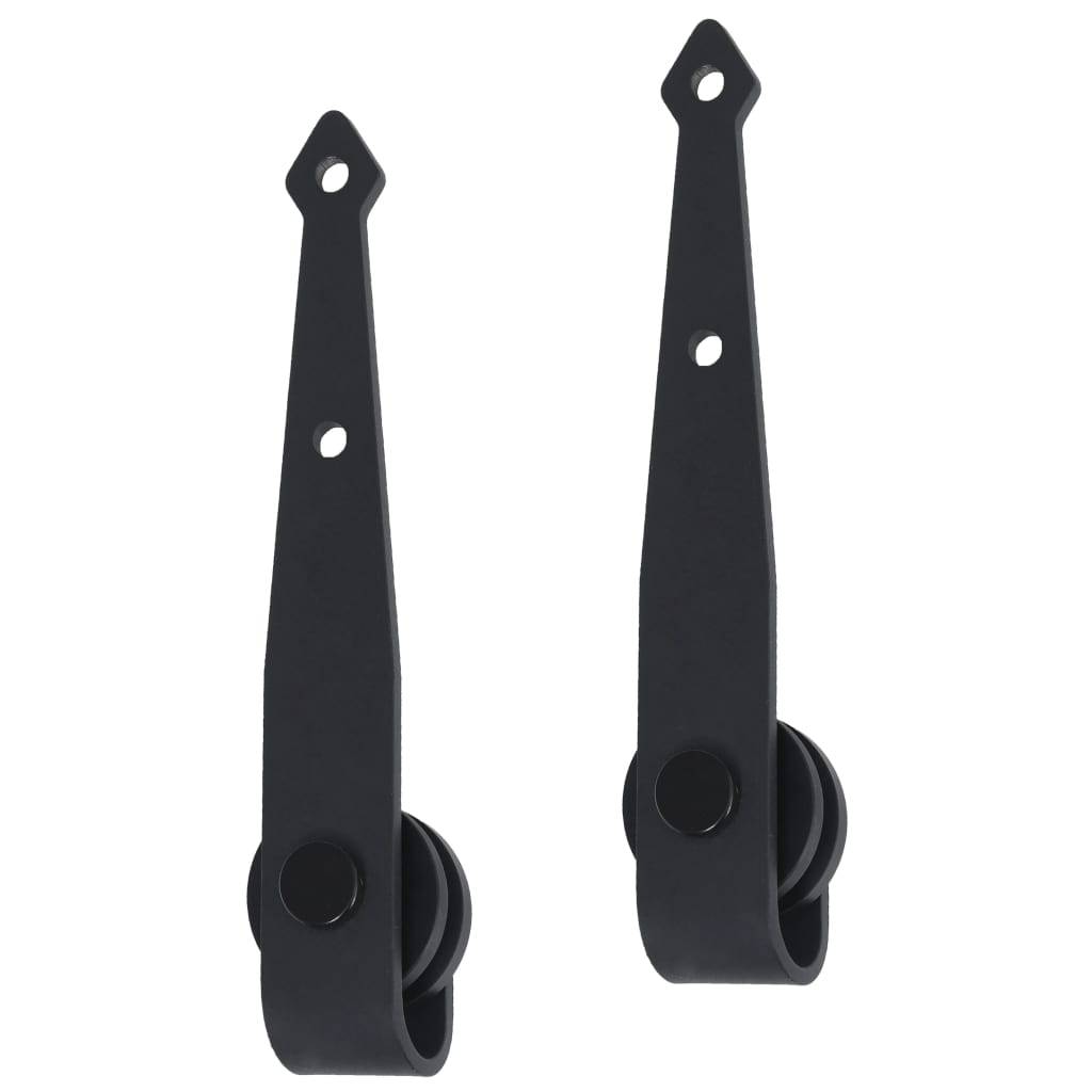 vidaXL Mini Schiebetürbeschlag Set für Schranktüren Carbonstahl 152 cm
