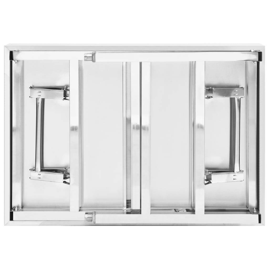 vidaXL Küchen-Arbeitstisch Klappbar 85x60x80 cm Edelstahl