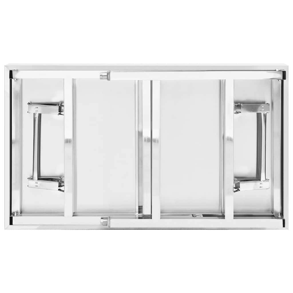 vidaXL Küchen-Arbeitstisch Klappbar 100x60x80 cm Edelstahl