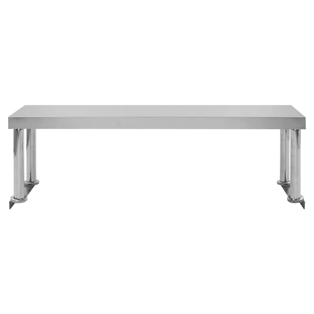 vidaXL Aufsatzboard für Arbeitstisch 120 x 30 x 35 cm Edelstahl