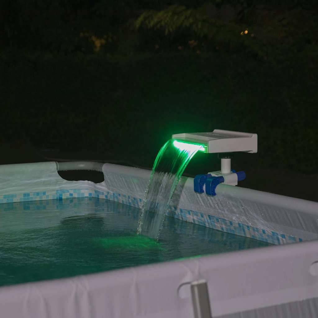Bestway Flowclear Wasserfall mit LED-Licht, Weiß, 34,5 x 24 x 10,5 cm