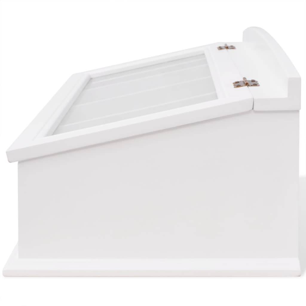 vidaXL Besteckschublade MDF Weiß Barocker Stil