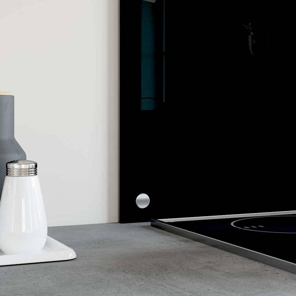 vidaXL Küchenrückwand Schwarz 100x50 cm Hartglas