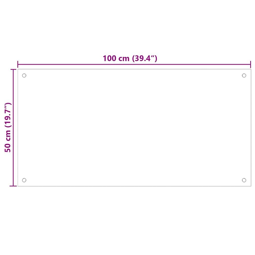 vidaXL Küchenrückwand Schwarz 100x50 cm Hartglas
