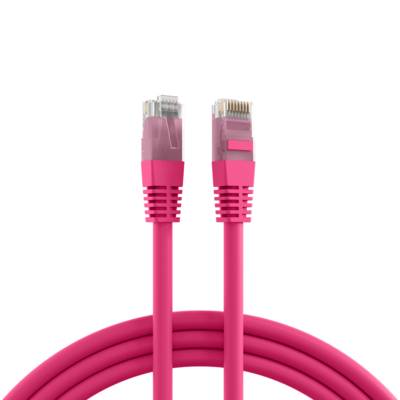 RJ45 Patchkabel Cat.5e U/UTP PVC -- CCA magenta 0,5m SALE Kupferverkabelung PVC CCA