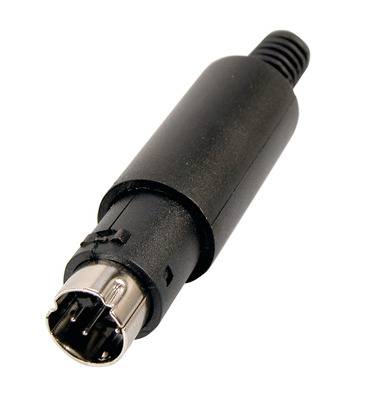 Mini-DIN-Stecker 8-polig ED-DIO-M/08 m. -- Zugentlastung Adapter / Seriell