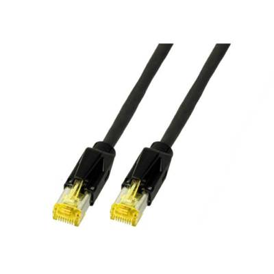 RJ45 Patchkabel Cat.6A S/FTP LSZH, Dätwyler 7702 TM31 schwarz 1,5m Kupferverkabelung